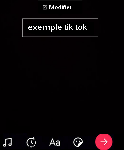 Saisissez le texte à écrire sur la vidéo Tik Tok