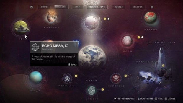 trouver l'événement public "Contact" dans Destiny 2