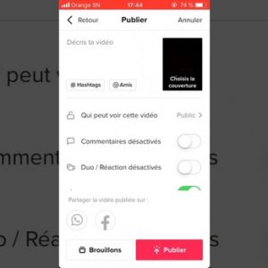 Comment publier une vidéo Tiktok à partir de brouillons ?