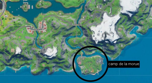 Où se trouve le camp de la morue dans Fortnite ?