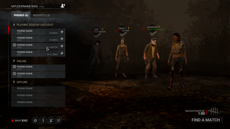 Comment ajouter des amis sur Dead By Daylight ?