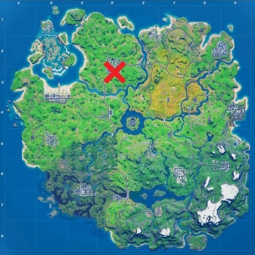 emplacement de Fief de Fatalis dans la carte fortnite