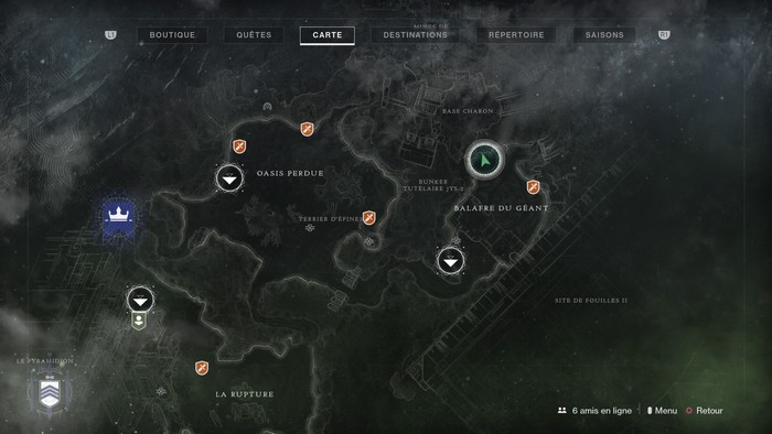 Emplacement de Xûr, du 18 au 22 septembre 2020