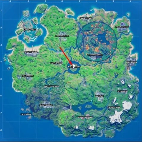 emplacement de l'Autorité dans Fortnite saison 4