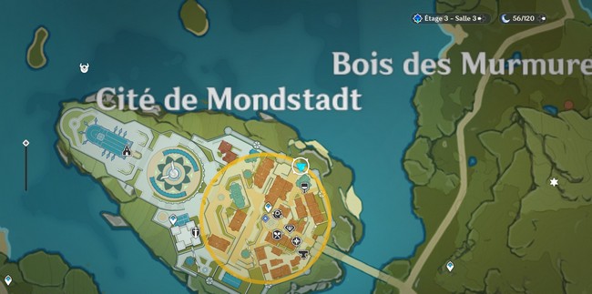 Emplacements du Panneau publicitaire à la cité de Mondstadt