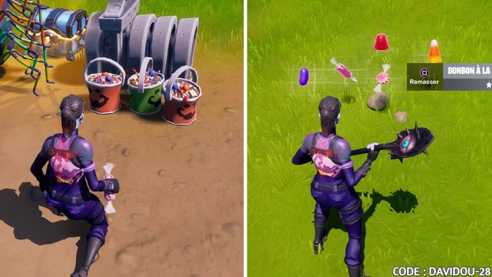 Fortnite : manger des bonbons, défi cauchemar