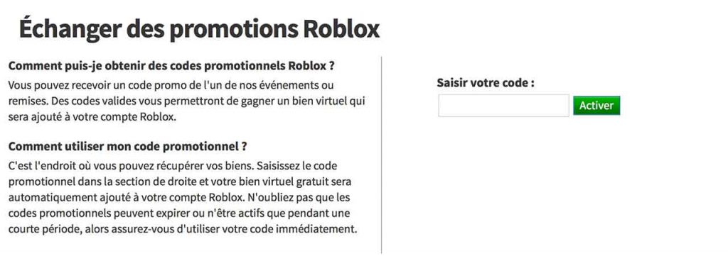 Codes Roblox La Liste Des Codes Promo Roblox Octobre 2020 Topactualites Com - comment avoir des robux gratuit et rapide irobux app