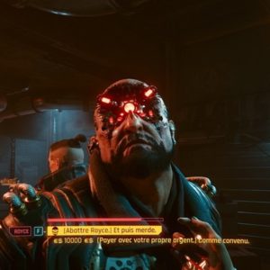 Meilleur choix à faire dans la quête principale "La collecte" Cyberpunk 2077