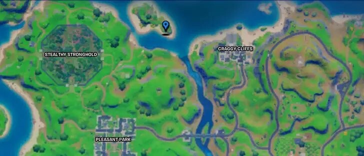 Emplacement du bunker caché dans Fortnite