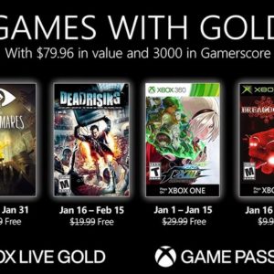 Xbox Games with Gold : les jeux gratuits de janvier 2021