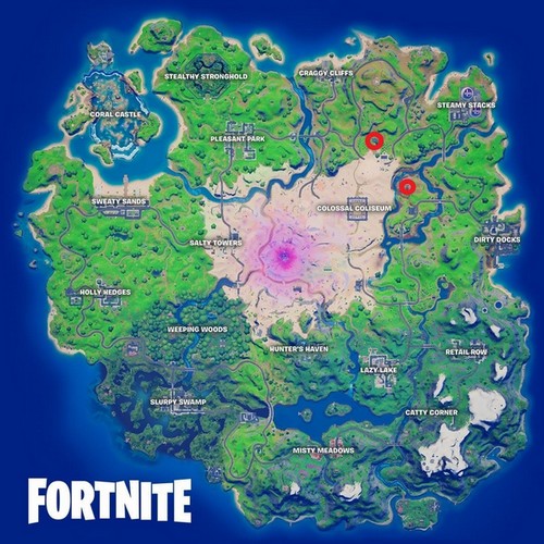 Emplacements des roses dans Fortnite