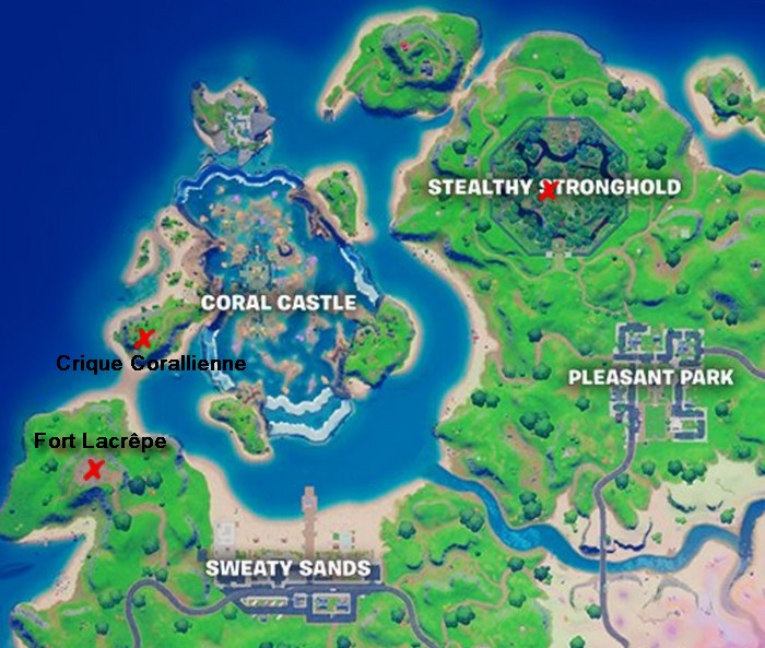 Emplacements des différentes potions dans Fortnite