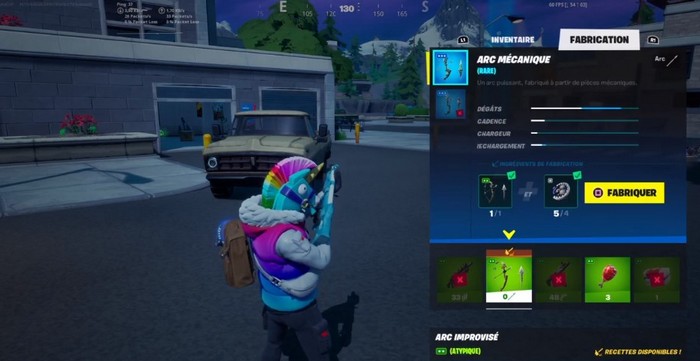 Fabriquer des armes mécaniques en utilisant des pièces mécaniques dans Fortnite