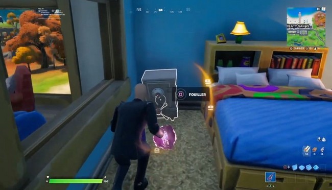 Un coffre-fort à fouiller dans Fortnite