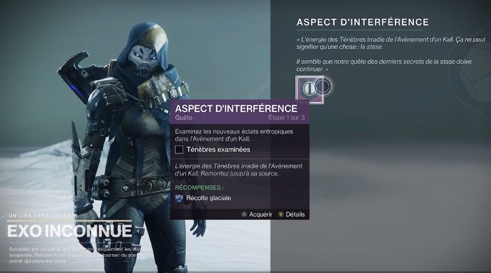 Aspects d'interférence saison Symbiote Destiny 2