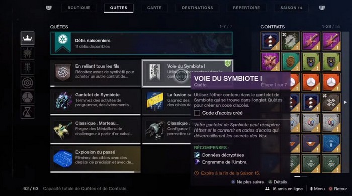 Voie du Symbiote 1-Destiny 2