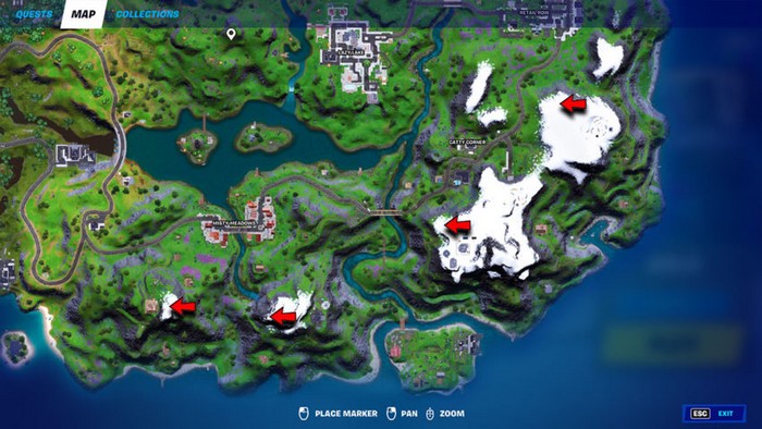 Emplacement des dispositifs de communication extraterrestres dans Fortnite