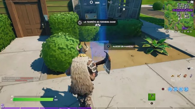 Emplacement d'un panneau de bienvenue à Pleasant Park