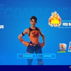 Feu de joie-émoticône gratuit fortnite