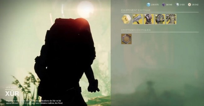 Destiny 2 Xûr 9 juillet au 13 juillet 2021