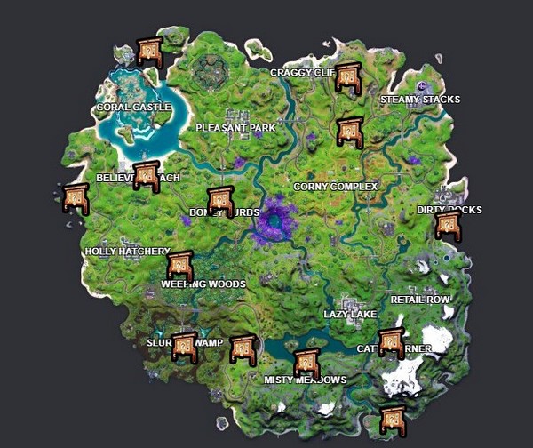 Emplacements tableaux de primes Fortnite saison 7