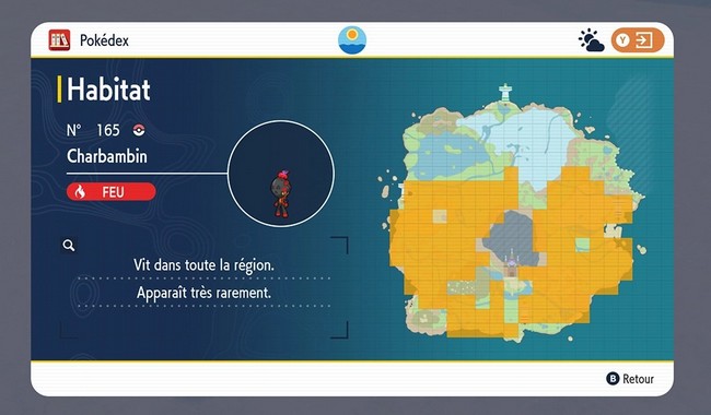 Les emplacements Charbambin dans pokémon Écarlate et Violet