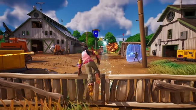 Enjamber des objet dans Fortnite chapitre 4