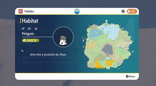 Faire évoluer Lépidonille en Pérégrain dans Pokémon Écarlate et Violet