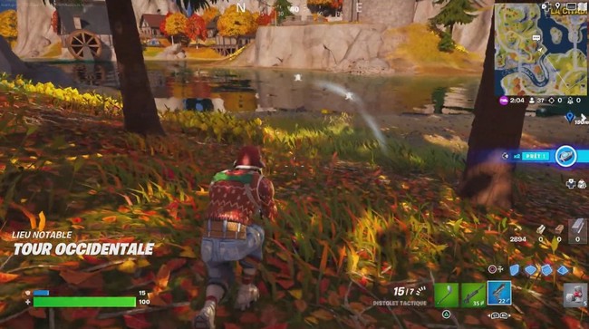 chasser une grenouille à 5 m de distance ou moins dans Fortnite