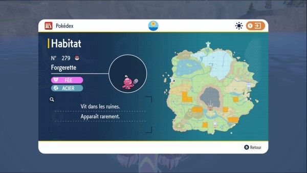 emplacements Forgerette Pokémon Écarlate et Violet