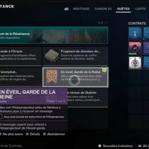 Quête en éveil, garde de la Reine Destiny 2 saison 20