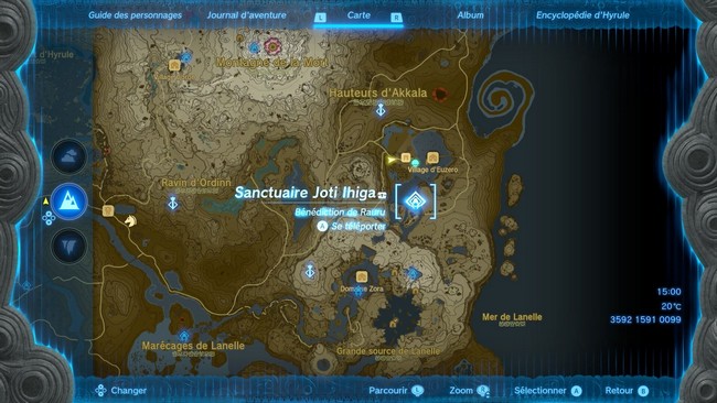 emplacement Sanctuaire Joti Ihiga Zelda: Tears of the Kingdom