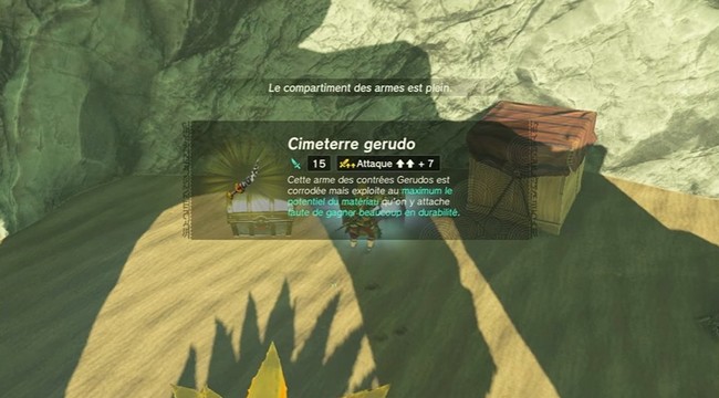 Emplacement Cimeterre Gerudo Zelda Tears of the Kingdom