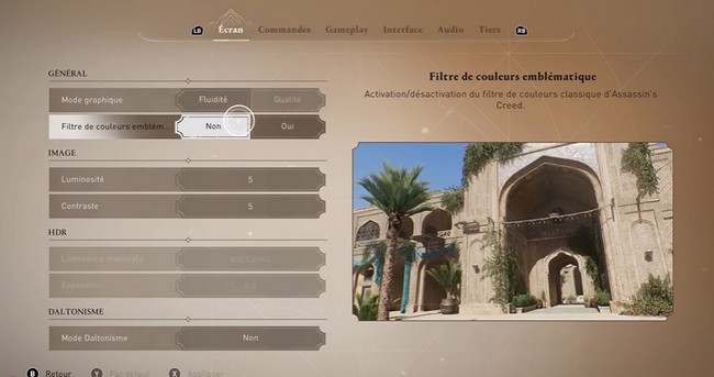 minimiser l'effet d'aberration chromatique dans Assassin's Creed Mirage