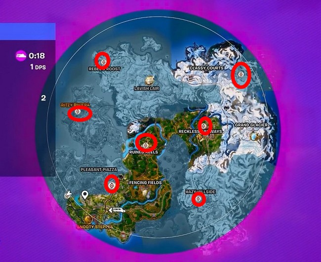 Emplacement Malle d'Armes Fortnite Chapitre 5 saison 1