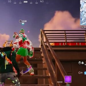 Utiliser un Déguisement de Neigionnaire Furtif près du Krampus et de sa Cachette a Cadeaux dans Fortnite