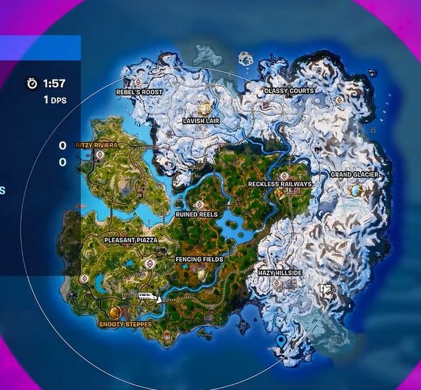 Emplacement de Krampus dans La Fête Hivernale 2023 de Fortnite