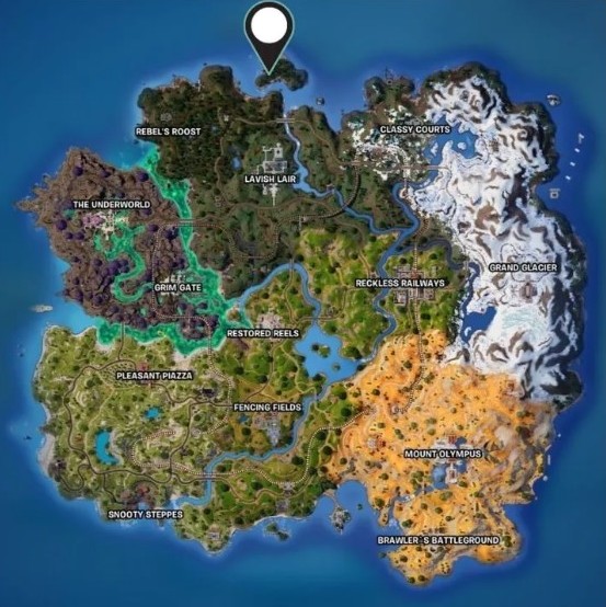 Emplacement Dark Vador Fortnite Chapitre 5 saison 2