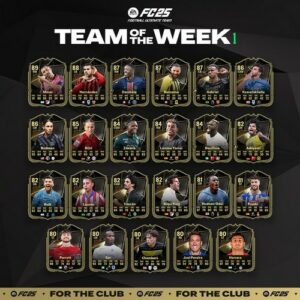 Quelle est la TOTW 1 dans EA FC 25