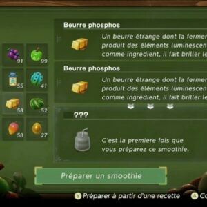 Zelda Echoes of Wisdom tous les smoothies réalisables avec des œufs d’or