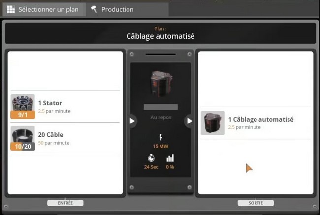 fabriquer du Câblage Automatisé dans Satisfactory