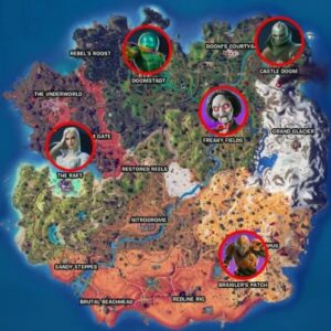 Emplacements des boss dans Fortnite Chapitre 5 Saison 4