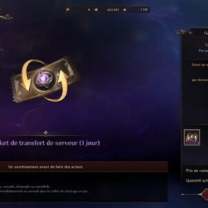 Throne and Liberty-ticket de transfert de serveur