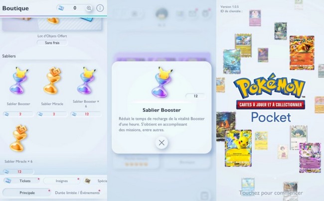 Comment utiliser les Sabliers Boosters dans Pokémon Pocket